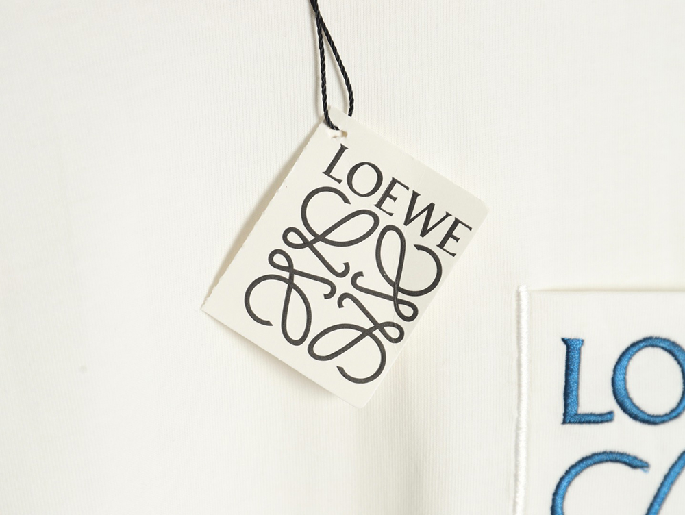 L0ew* pocket logo embroidered short sleeve t-shirt