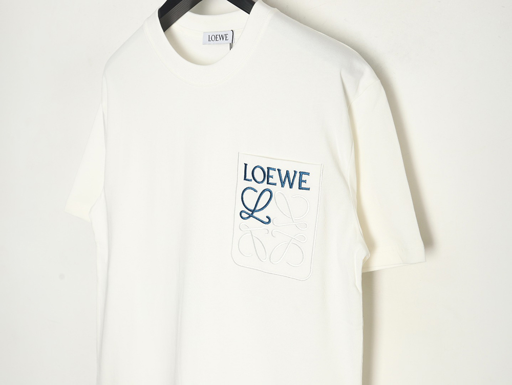 L0ew* pocket logo embroidered short sleeve t-shirt