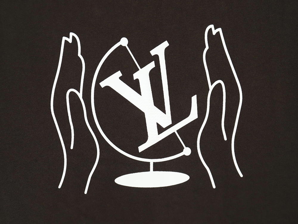 l0*is V*t0n horizontal line logo print short sleeve t-shirt