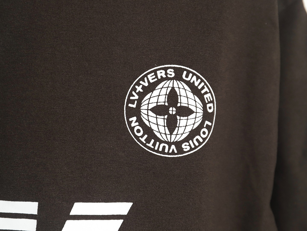 l0*is V*t0n horizontal line logo print short sleeve t-shirt