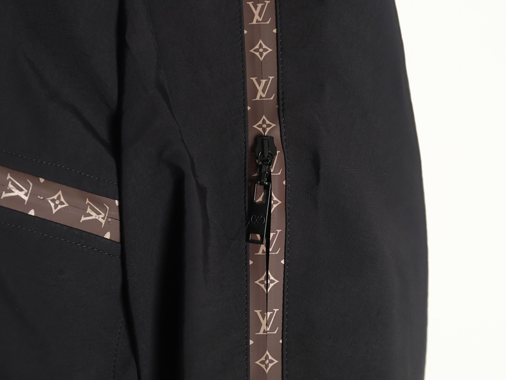 l0*is V*t0n monogram patchwork trench coat zipper jacket