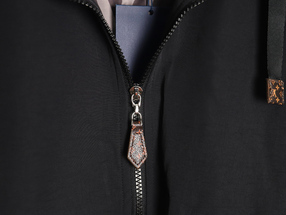 l0*is V*t0n monogram patchwork trench coat zipper jacket