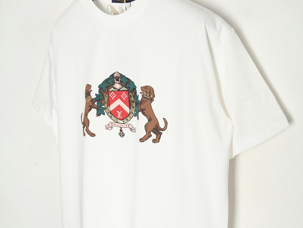 l0*is V*t0n double dog logo short sleeve t-shirt