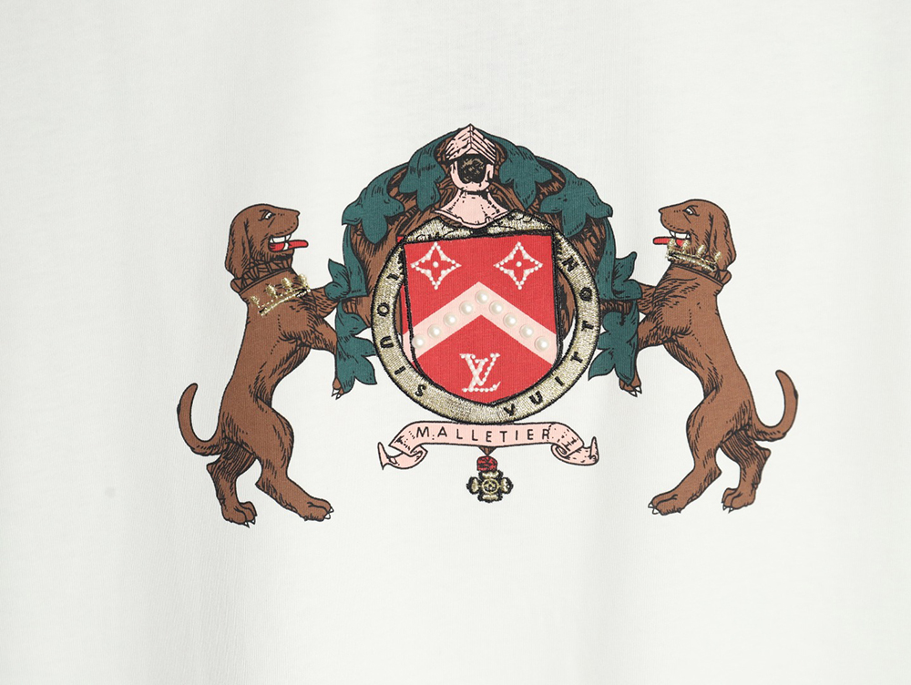 l0*is V*t0n double dog logo short sleeve t-shirt