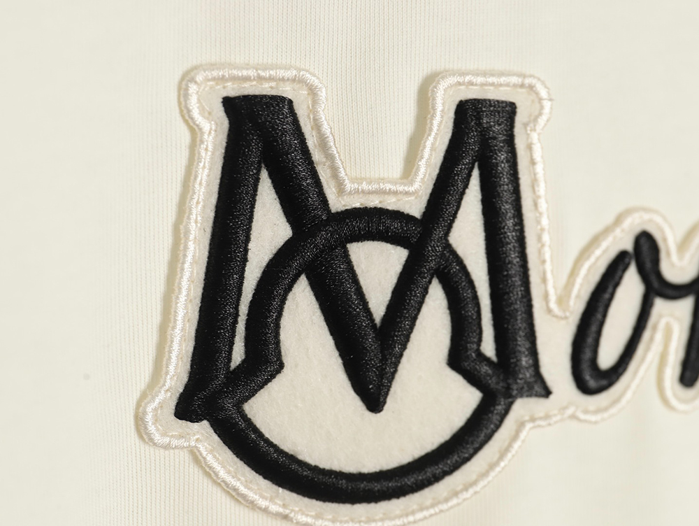 Moncler embroidered letter jacquard short-sleeved T-shirt