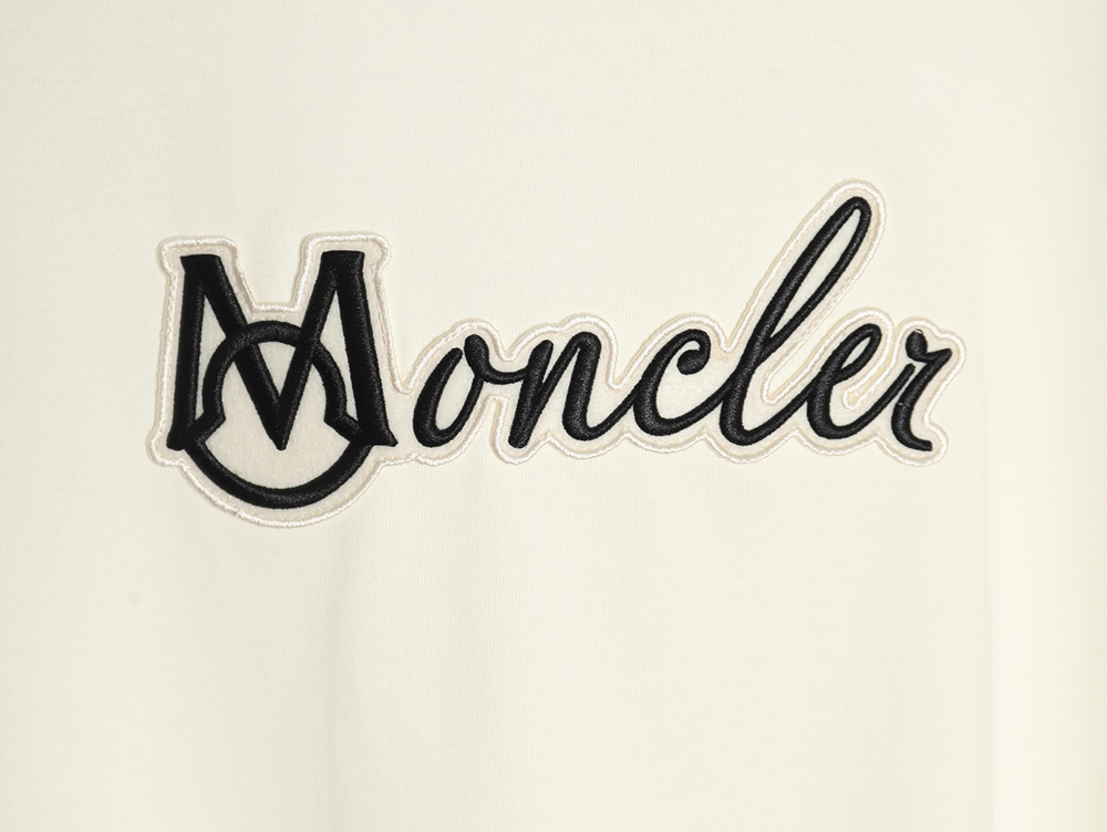 Moncler embroidered letter jacquard short-sleeved T-shirt