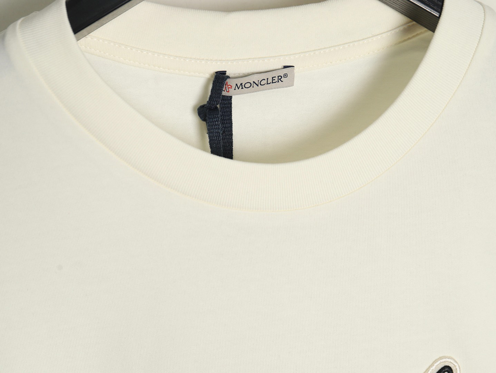 Moncler embroidered letter jacquard short-sleeved T-shirt