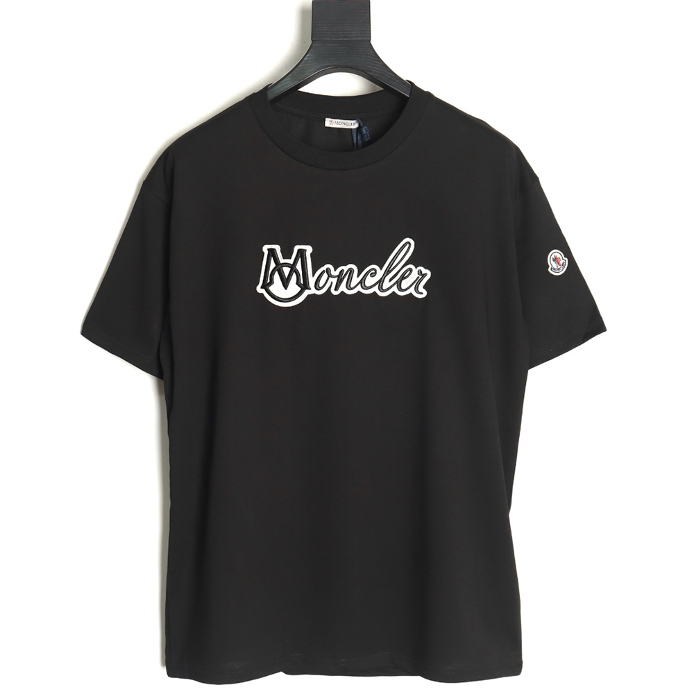 Moncler embroidered letter jacquard short-sleeved T-shirt TSK1