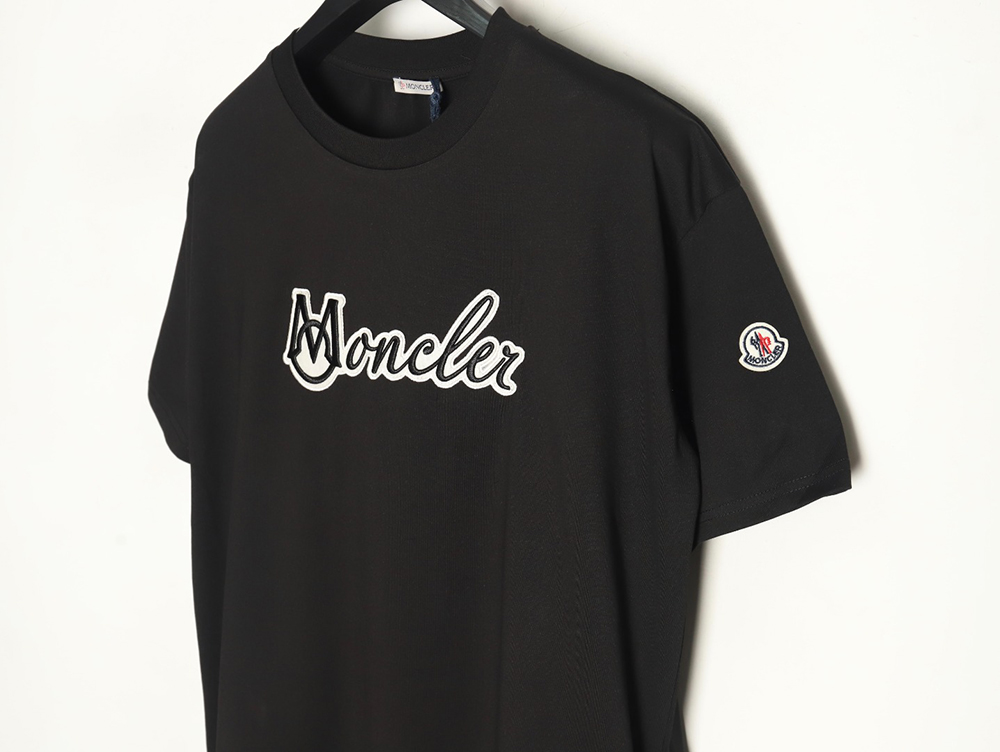Moncler embroidered letter jacquard short-sleeved T-shirt TSK1