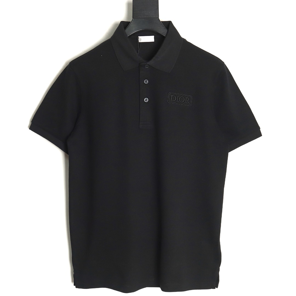 D*or square logo cd embroidered letters short-sleeved polo shirt tsk1