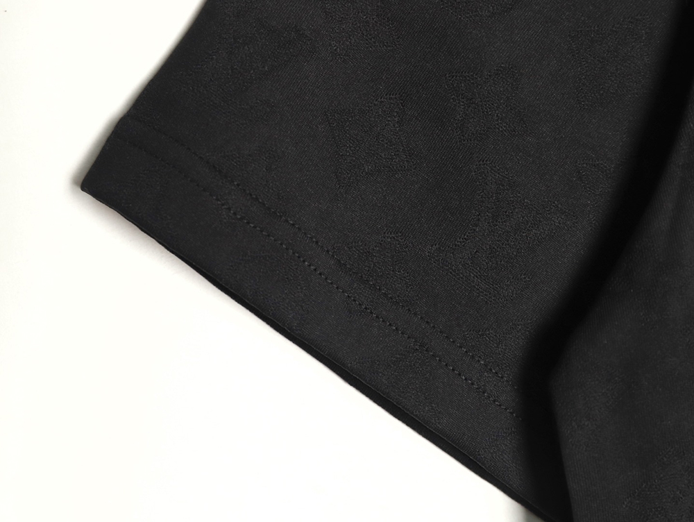 l0*is V*t0n all over printed old flower dark pattern jacquard short-sleeved t-shirt tsk1