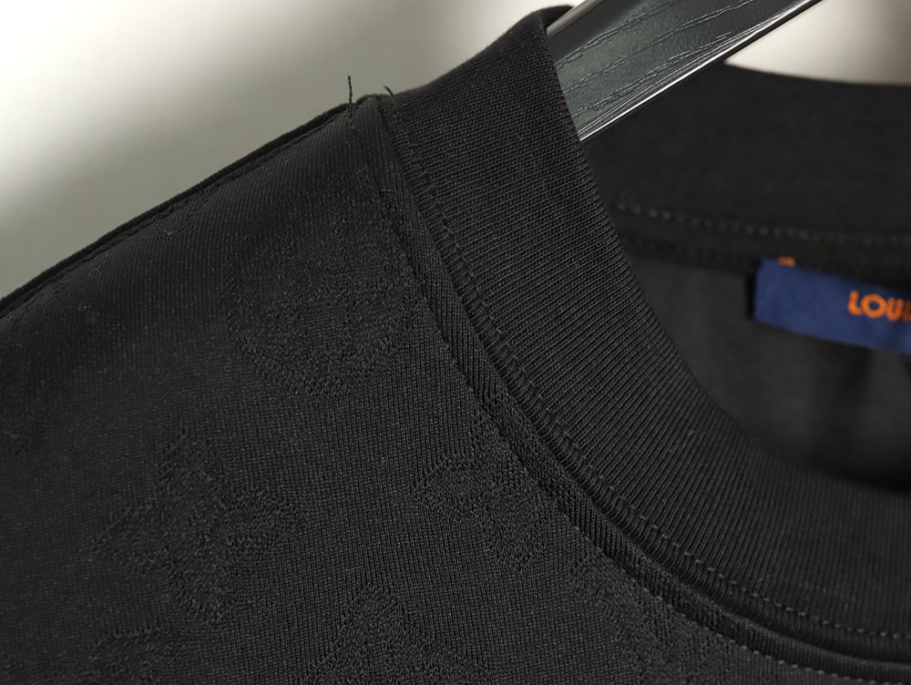 l0*is V*t0n all over printed old flower dark pattern jacquard short-sleeved t-shirt tsk1