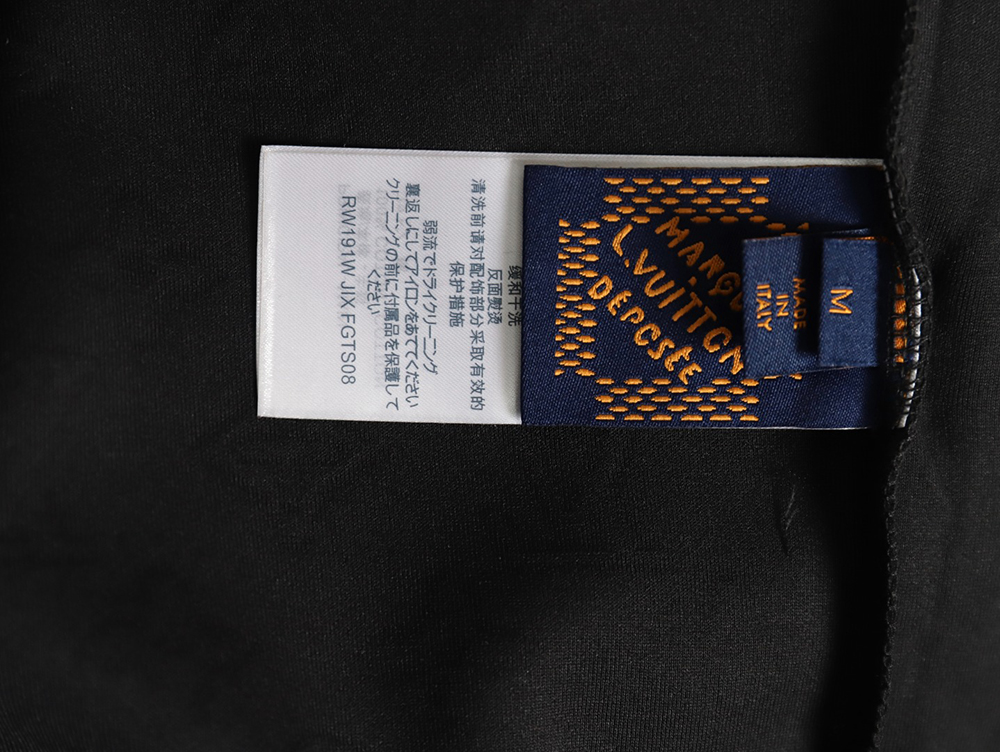 l0*is V*t0n all over printed old flower dark pattern jacquard short-sleeved t-shirt tsk1