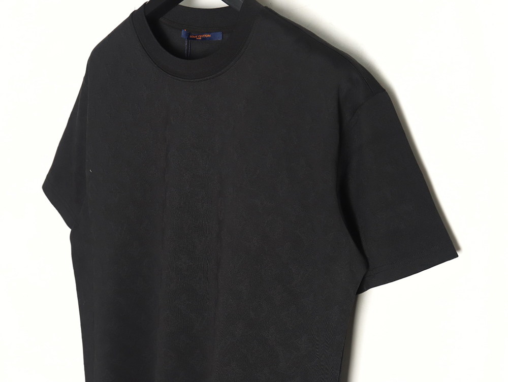 l0*is V*t0n all over printed old flower dark pattern jacquard short-sleeved t-shirt tsk1