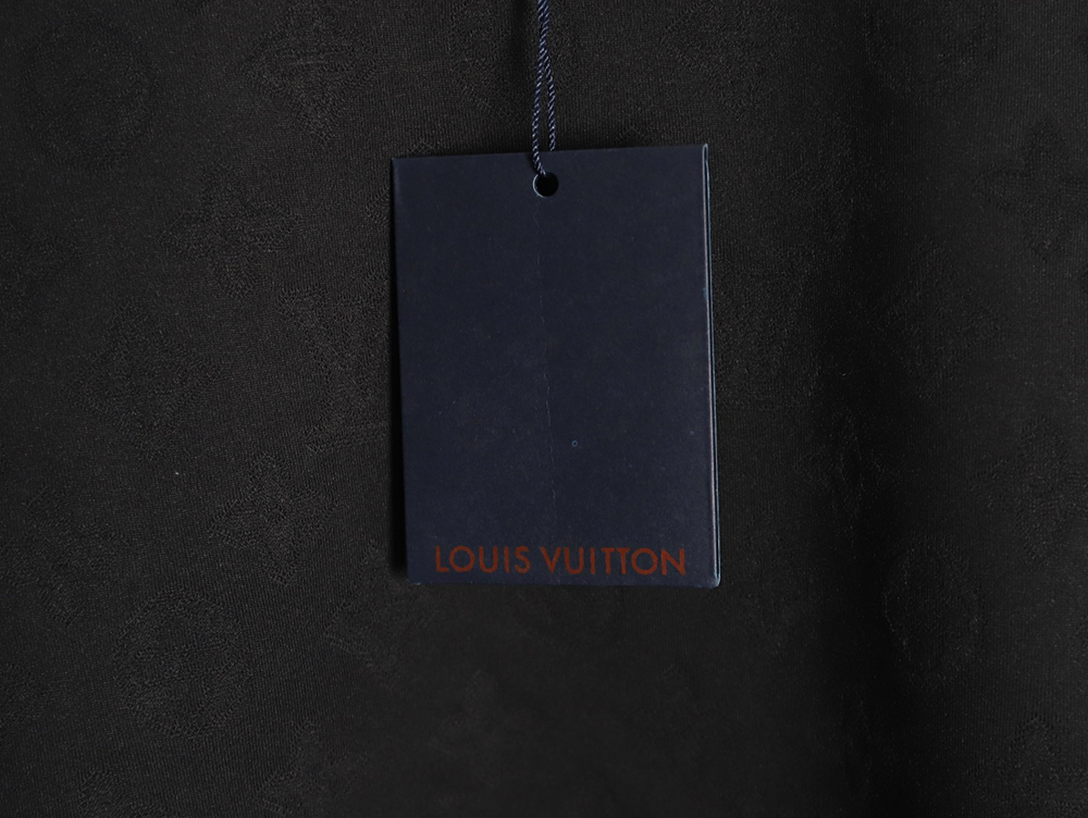 l0*is V*t0n all over printed old flower dark pattern jacquard short-sleeved t-shirt tsk1