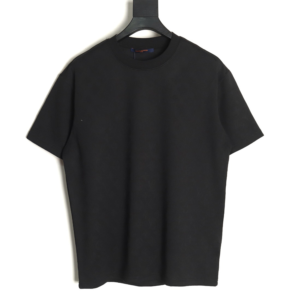 l0*is V*t0n all over printed old flower dark pattern jacquard short-sleeved t-shirt tsk1