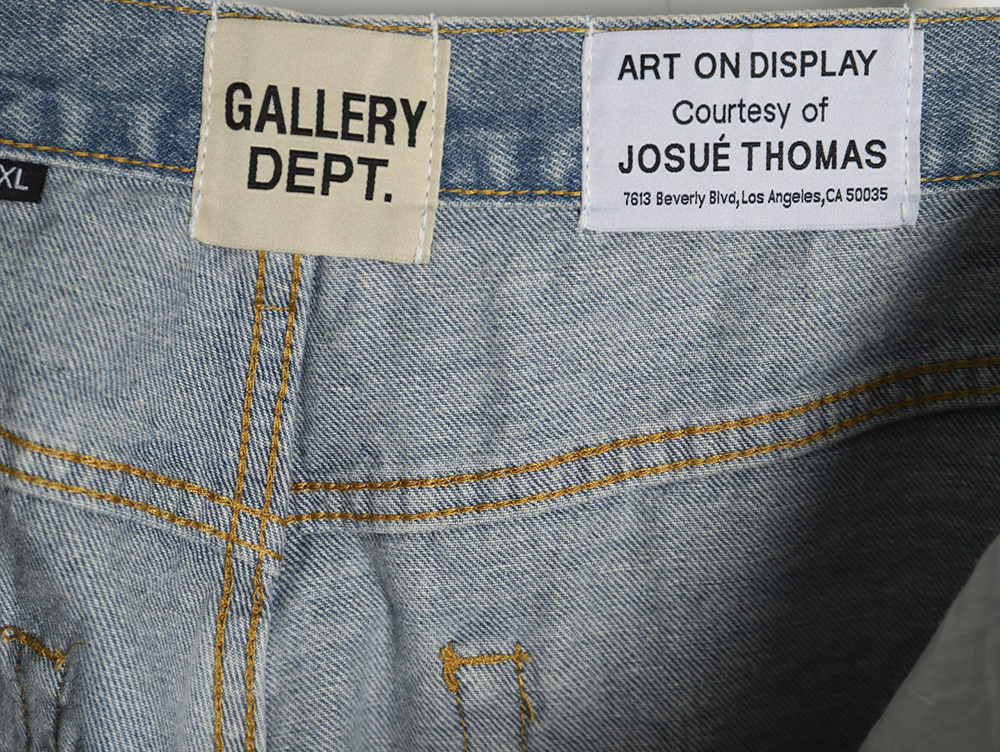 Gallery Dept panelled loose washed flared jeans