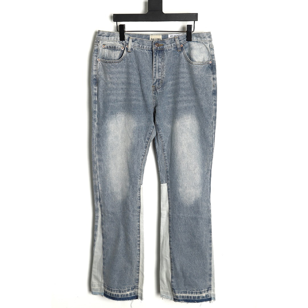 Gallery Dept panelled loose washed flared jeans
