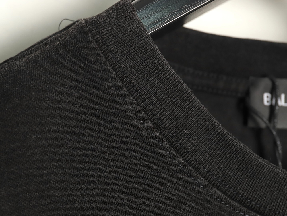 Ba*len*cia*ga white ring logo print short-sleeved t-shirt