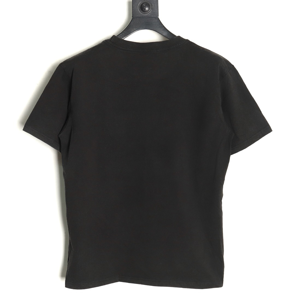 Ba*len*cia*ga white ring logo print short-sleeved t-shirt