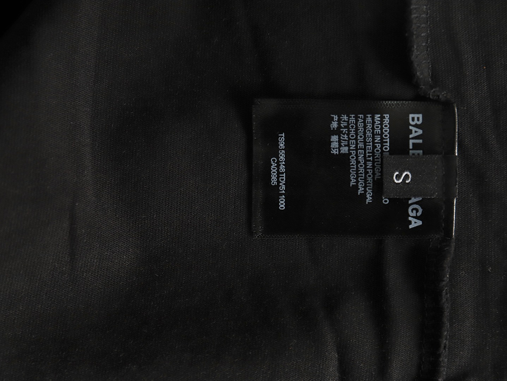 Ba*len*cia*ga white ring logo print short-sleeved t-shirt