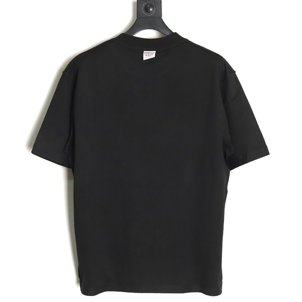 Ba*len*cia*ga chest lettering logo embroidered short sleeve t-shirt