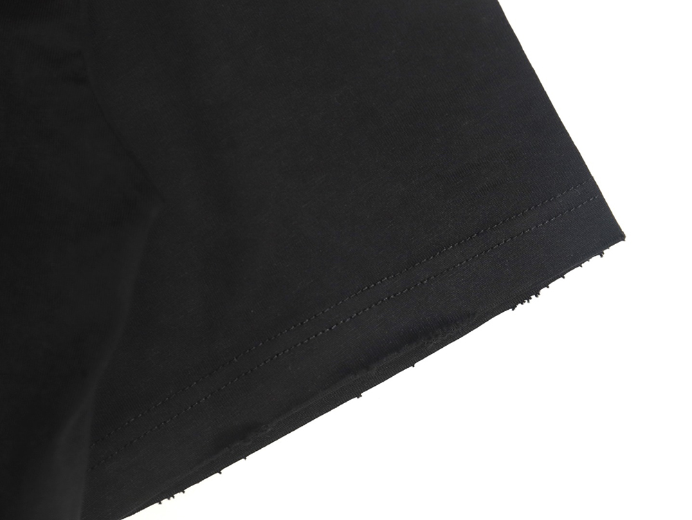 Ba*len*cia*ga double ring logo embroidery destruction short sleeve t-shirt tsk1