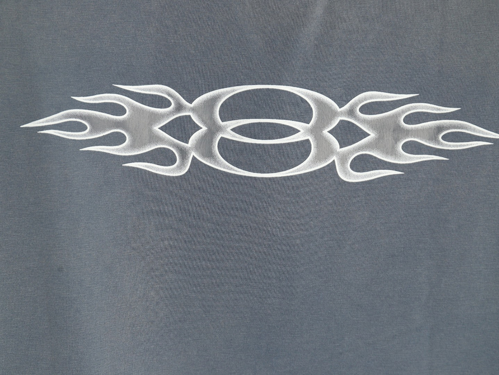 Ba*len*cia*ga flame print short sleeve t-shirt