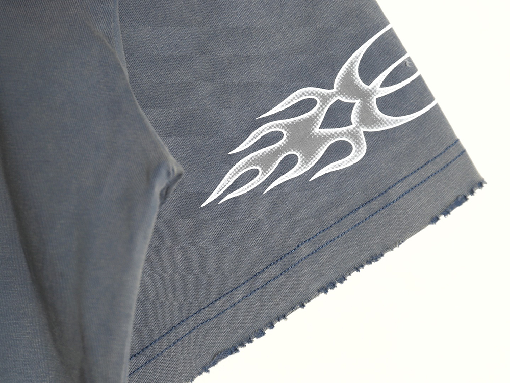 Ba*len*cia*ga flame print short sleeve t-shirt