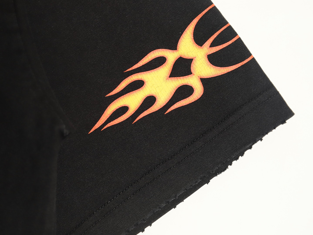 Ba*len*cia*ga flame print short sleeve t-shirt tsk1