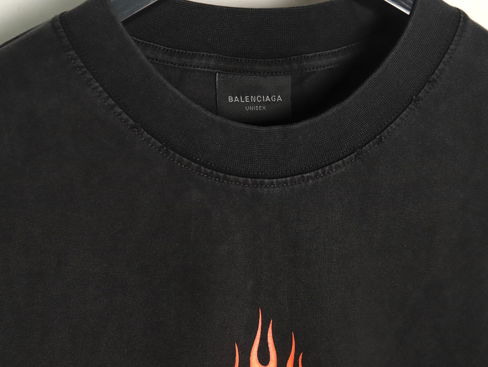 Ba*len*cia*ga flame print short sleeve t-shirt tsk1