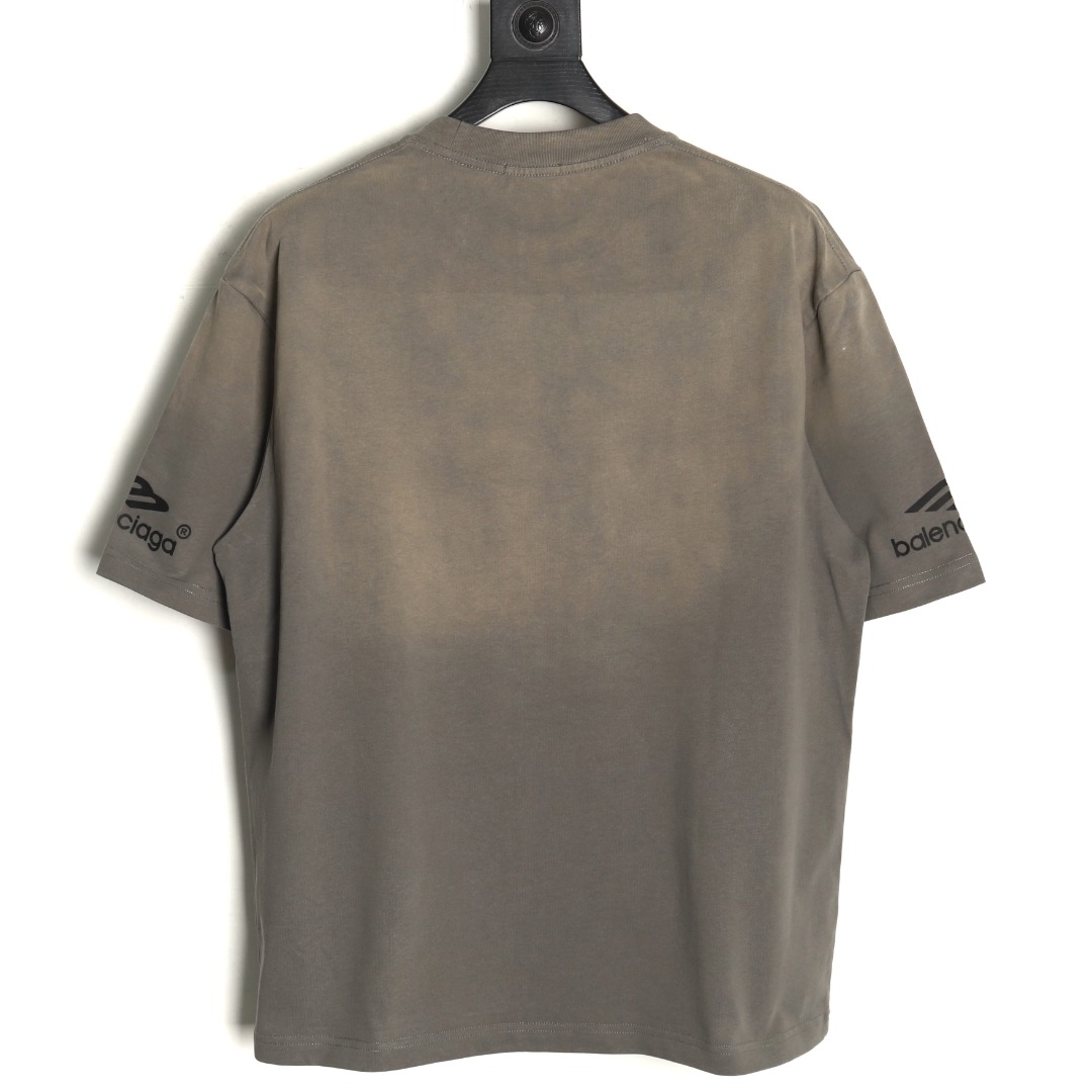 Ba*len*cia*ga 3m printed washed short sleeves