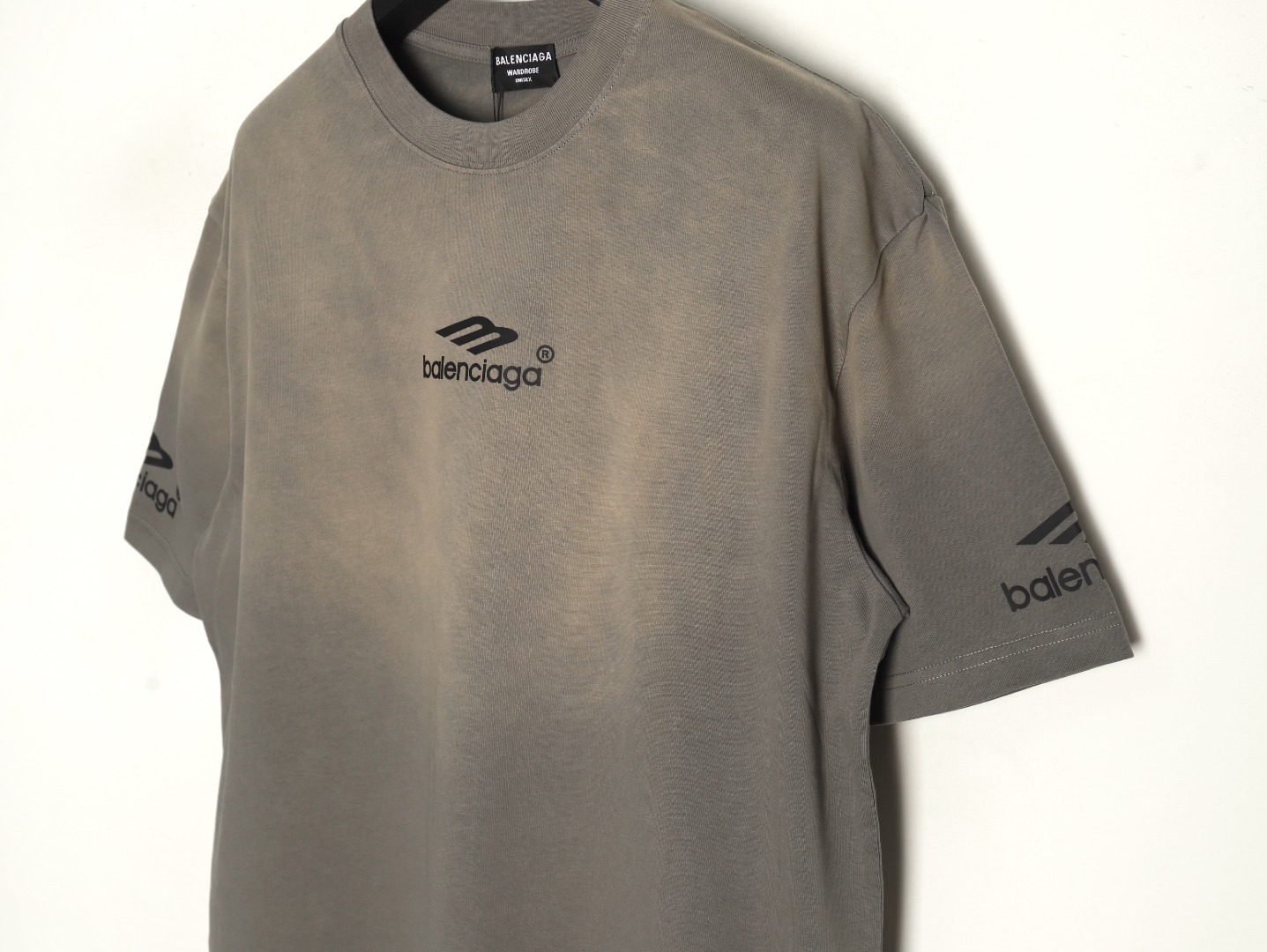 Ba*len*cia*ga 3m printed washed short sleeves