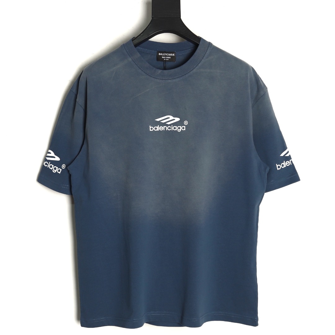 Ba*len*cia*ga 3m printed washed short sleeves tsk1