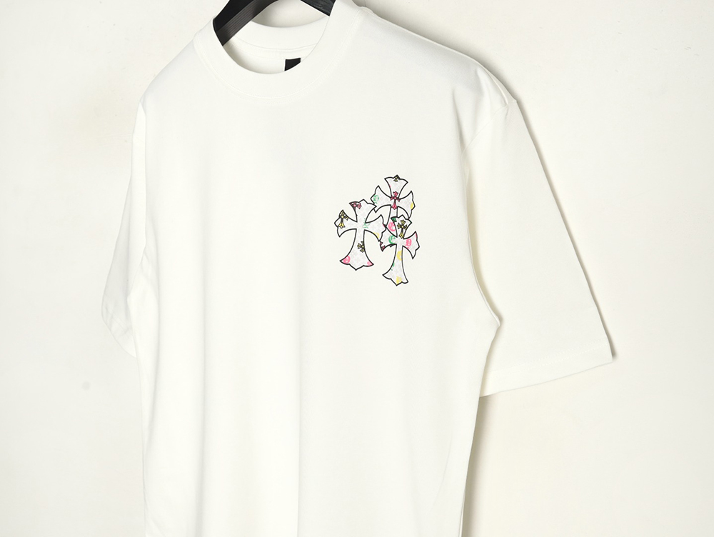 Ch**me He**ts sanskrit cross embroidered t-shirt