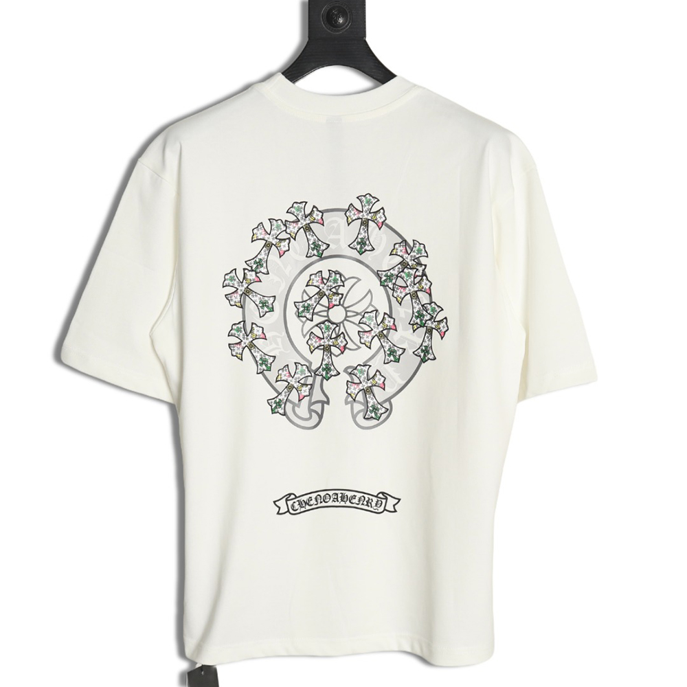 Ch**me He**ts sanskrit cross embroidered t-shirt