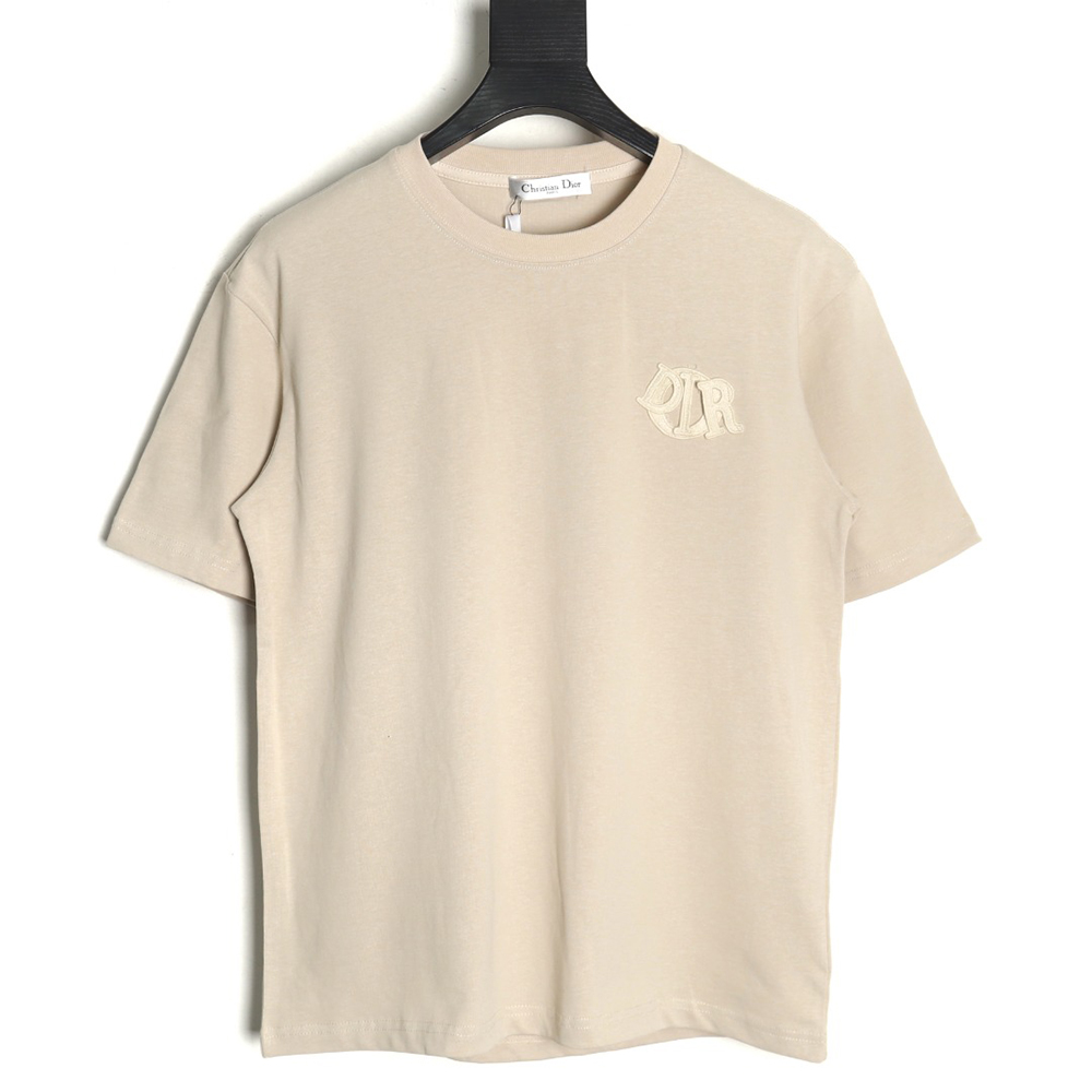 D*or letter patch embroidered short sleeve t-shirt tsk1