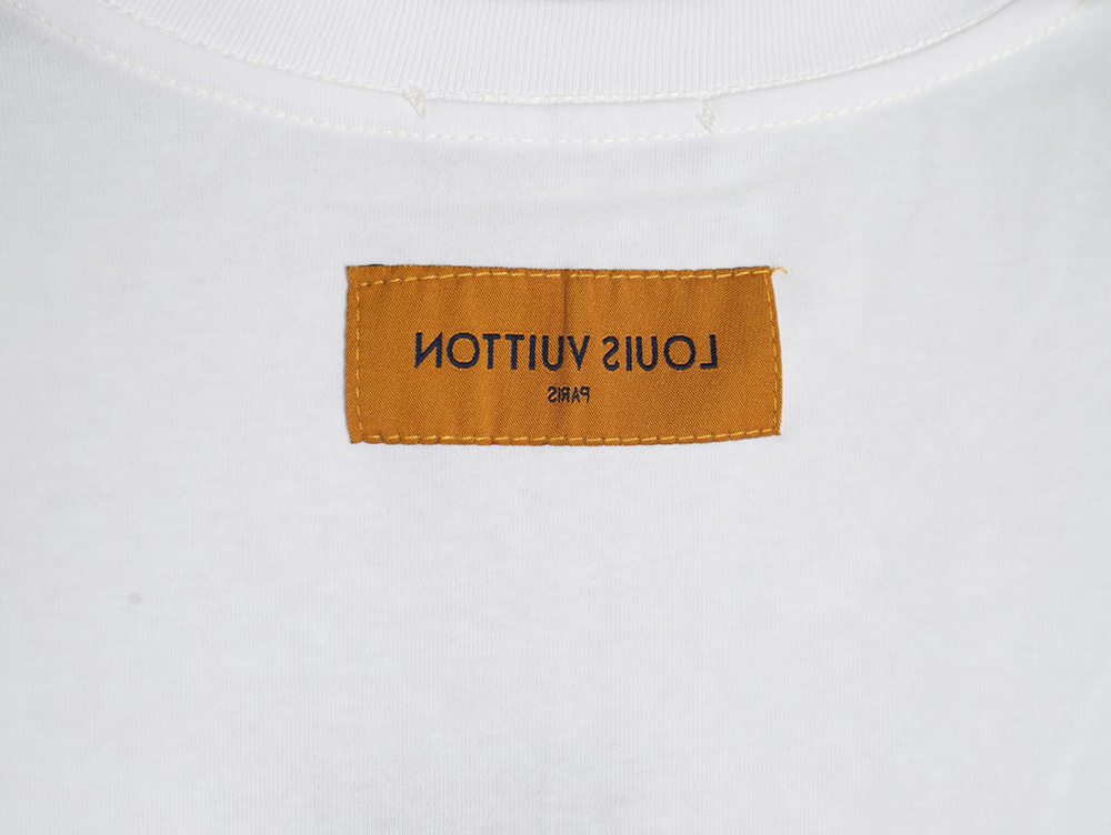 l0*is V*t0n pearl slogan print short sleeves