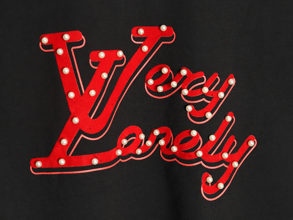 l0*is V*t0n pearl slogan print short sleeves tsk1