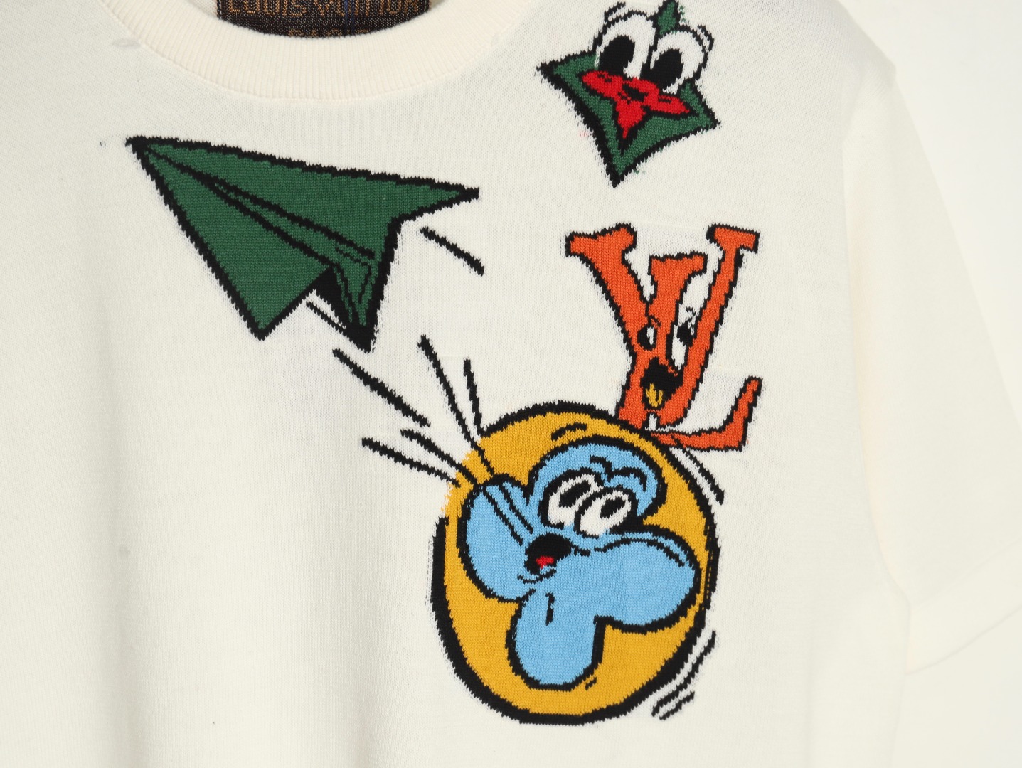 l0*is V*t0n airplane jacquard crew neck knit short sleeves