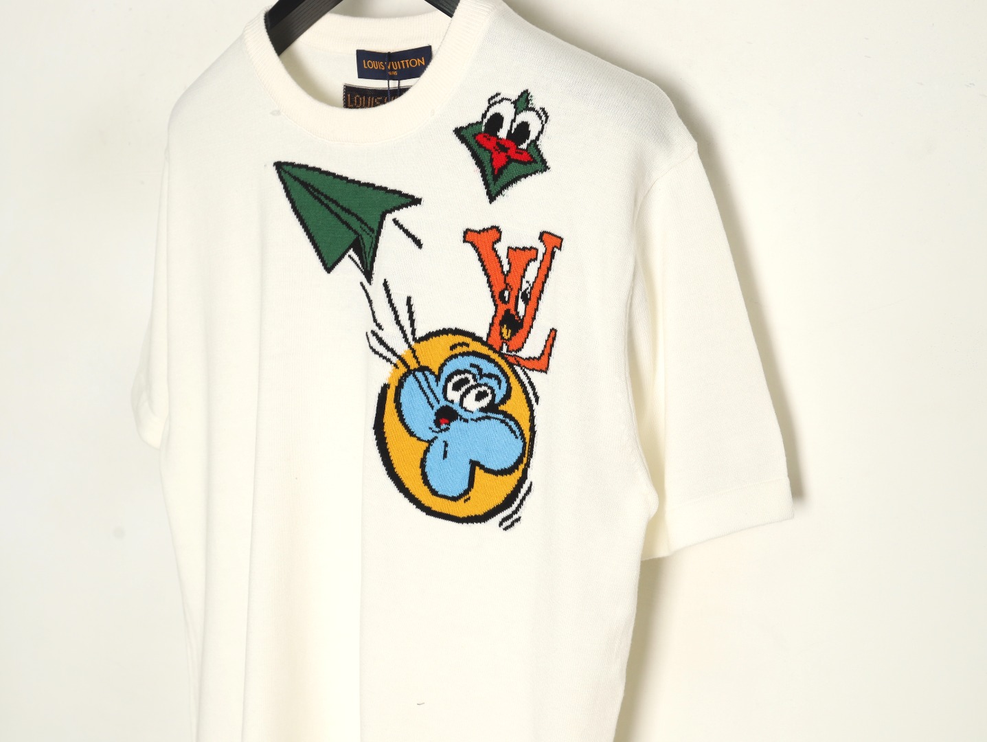 l0*is V*t0n airplane jacquard crew neck knit short sleeves