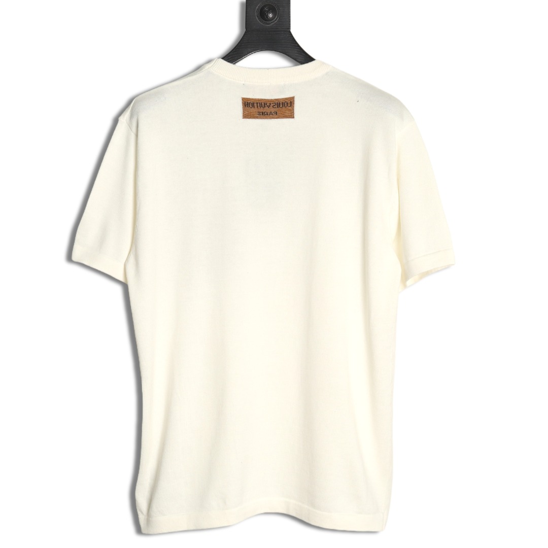 l0*is V*t0n airplane jacquard crew neck knit short sleeves