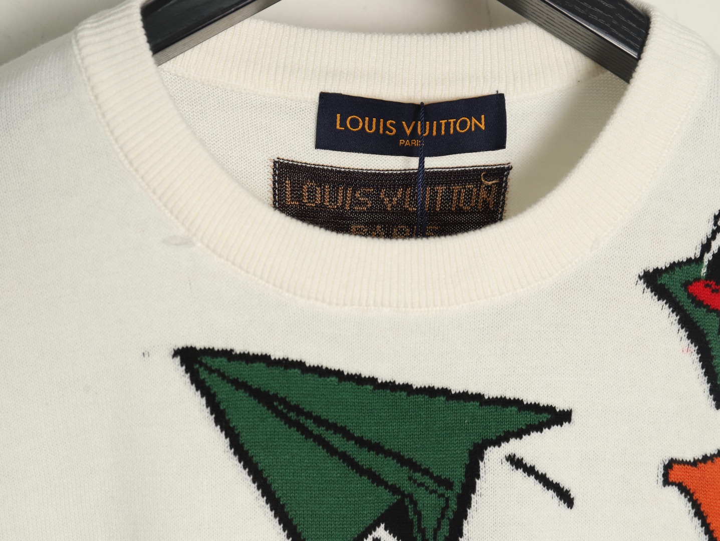 l0*is V*t0n airplane jacquard crew neck knit short sleeves