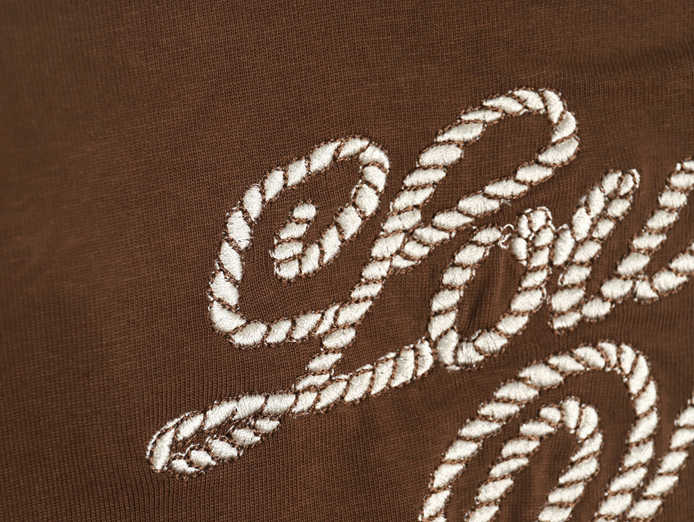 l0*is V*t0n rope knot embroidered short sleeve