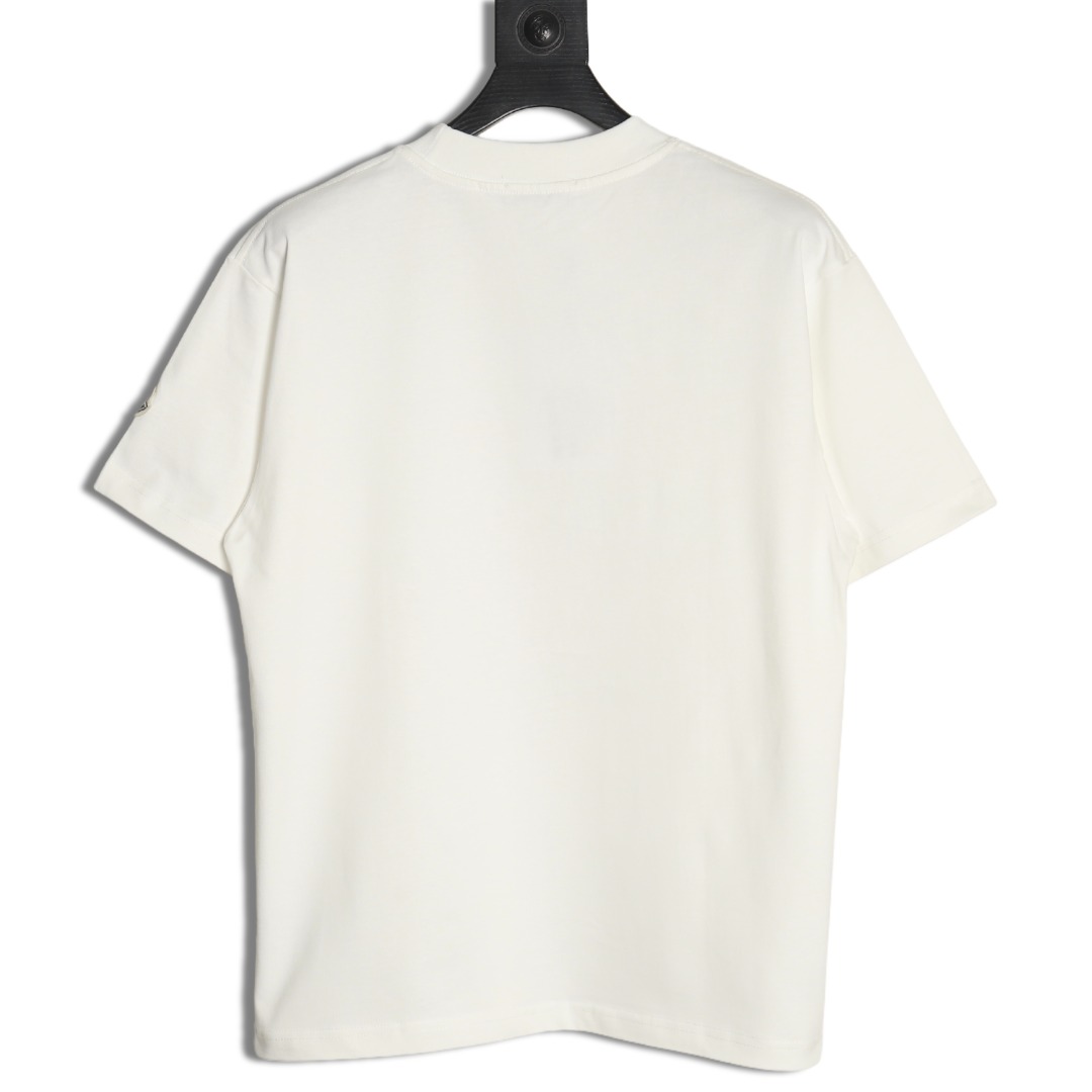 Moncler pixel fuzzy foam logo printed short-sleeved T-shirt