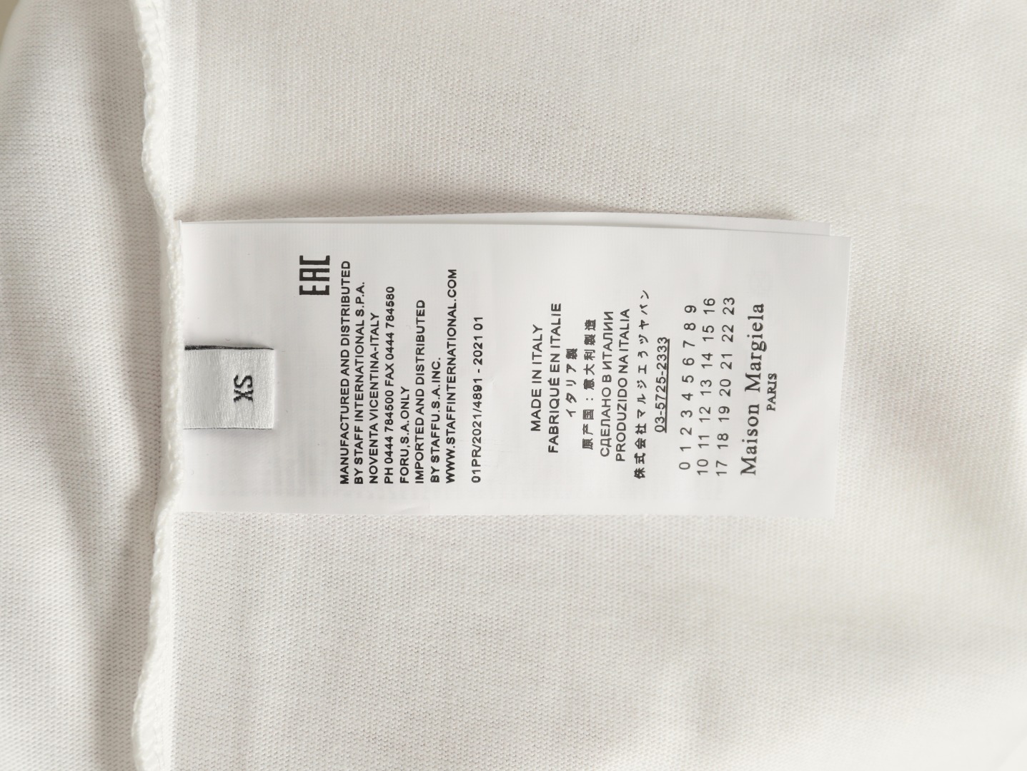 ma*s*n Ma*i*la printed logo crew neck short sleeve t-shirt