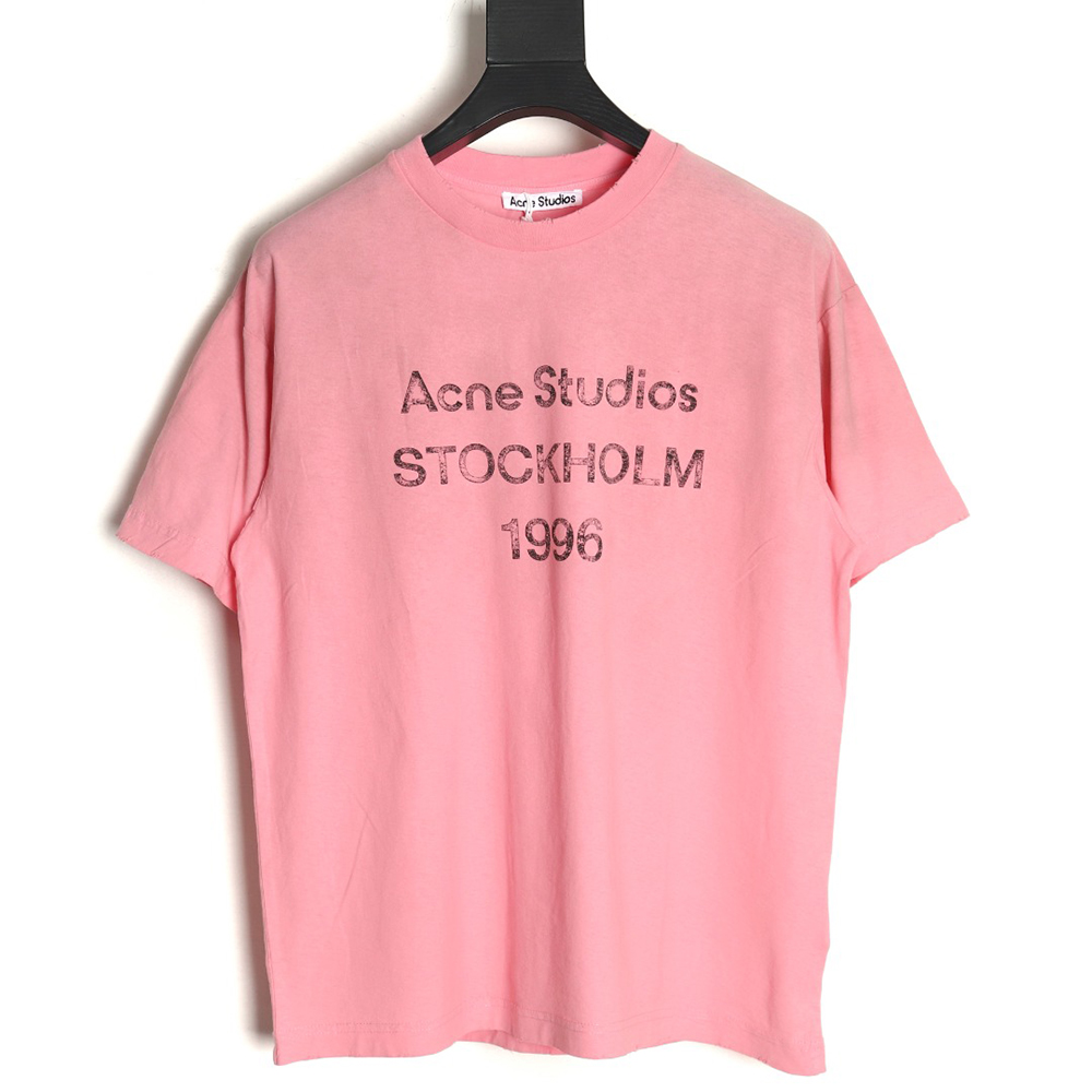Acne Studios Gradient Mottled 1996 Lettering Print Short Sleeve T-shirt