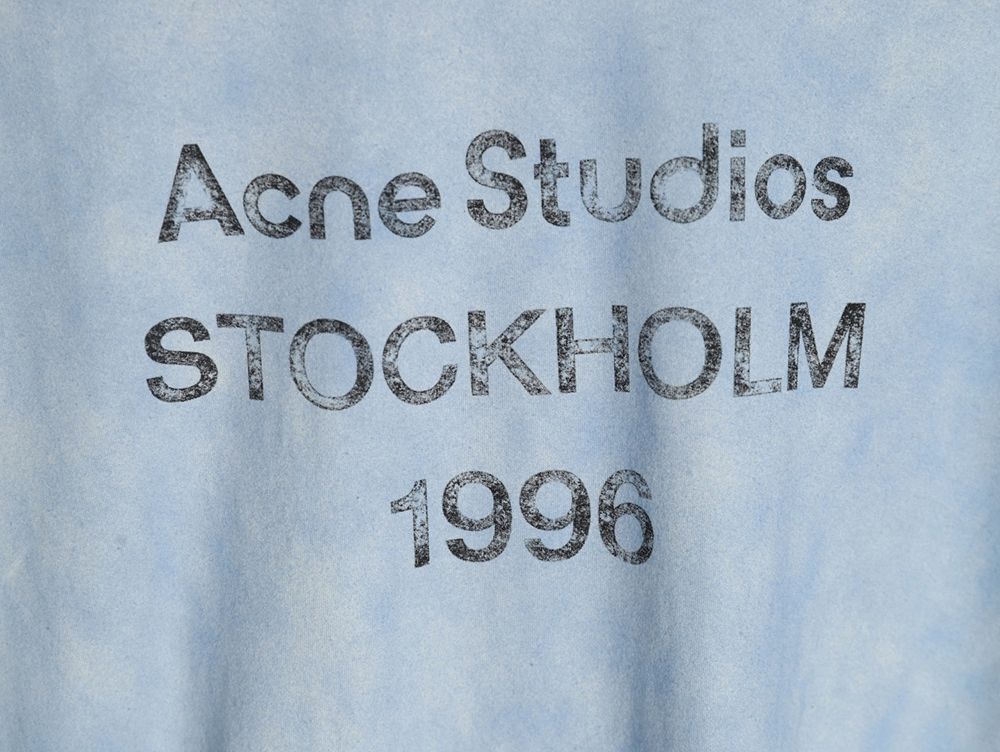 Acne Studios Gradient Mottled 1996 Lettering Print Short Sleeve T-shirt TSK1