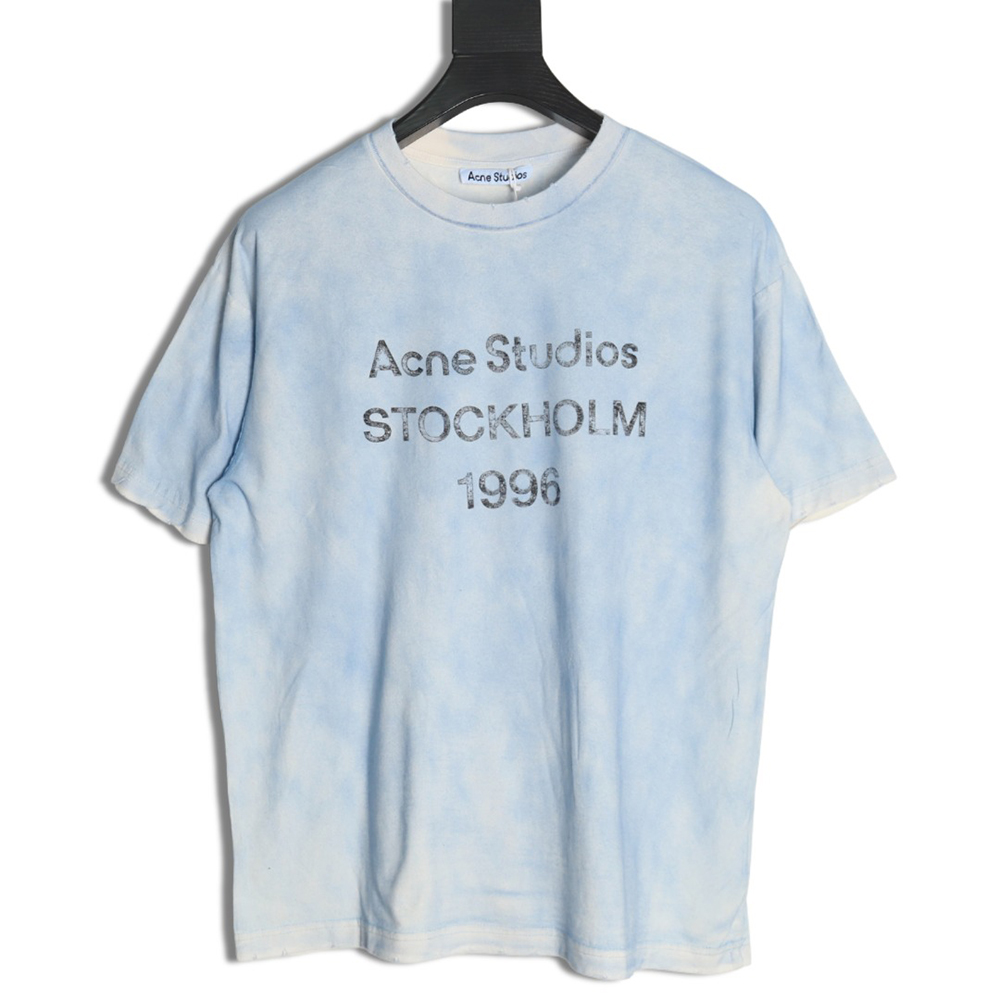 Acne Studios Gradient Mottled 1996 Lettering Print Short Sleeve T-shirt TSK1