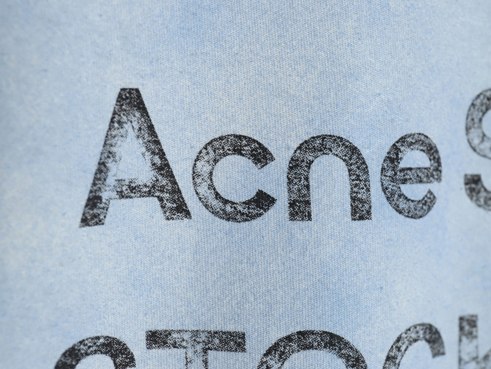 Acne Studios Gradient Mottled 1996 Lettering Print Short Sleeve T-shirt TSK1